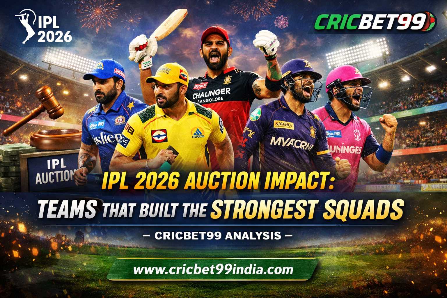 IPL 2026 Auction Impact: Teams That Built the Strongest Squads – Cricbet99 Analysis