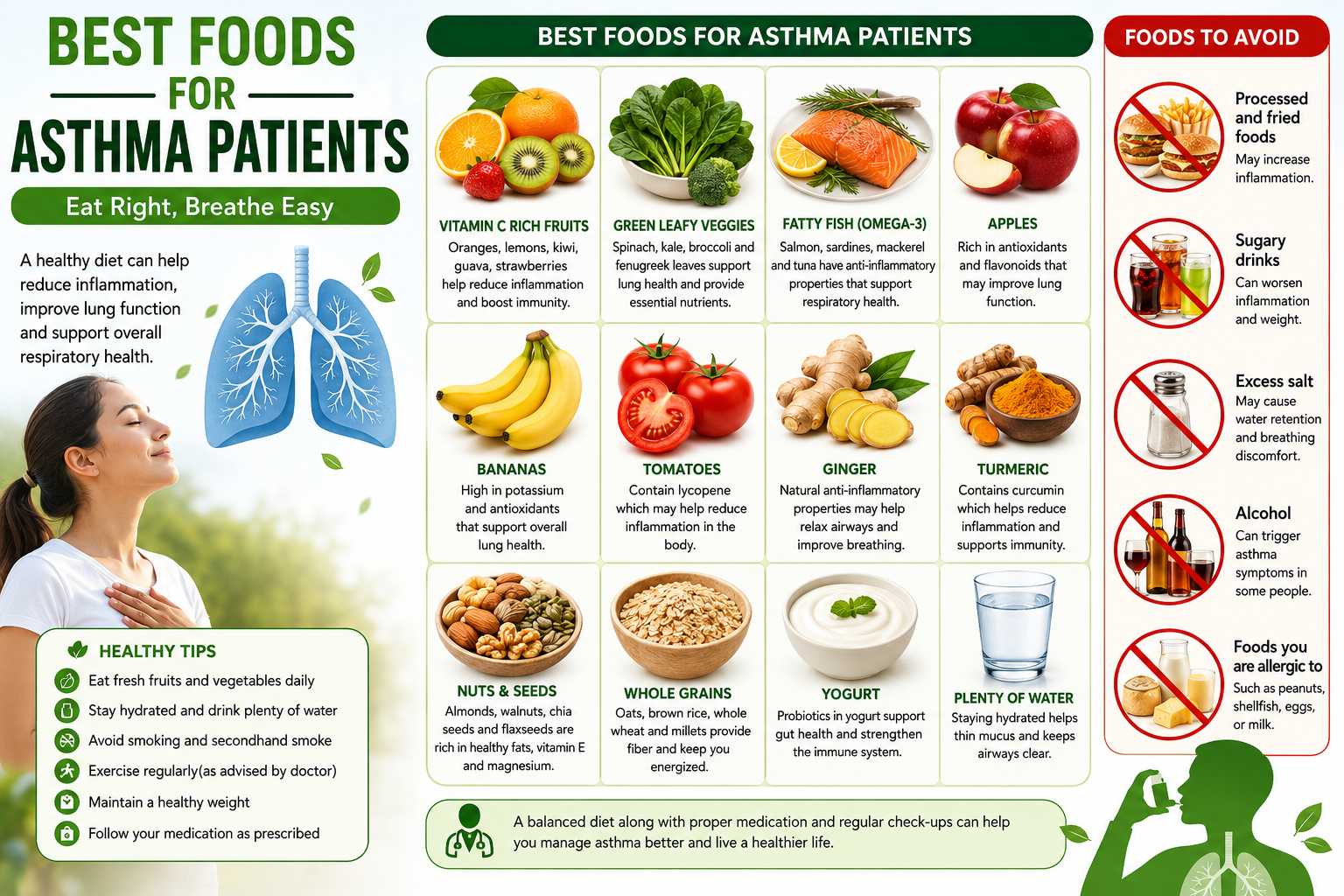 Best Foods for Asthma Patients: A Complete Diet Guide for Better Lung Health